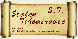 Stefan Tihomirović vizit kartica